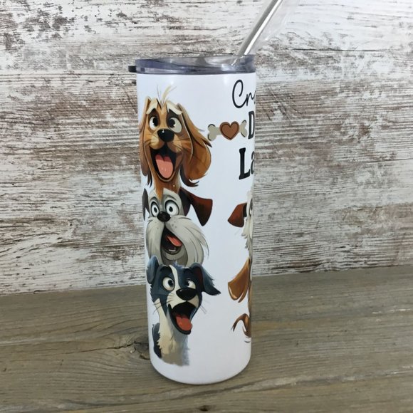 Crazy Dog Lady 20 oz Skinny Tumbler - Picture 4 of 5